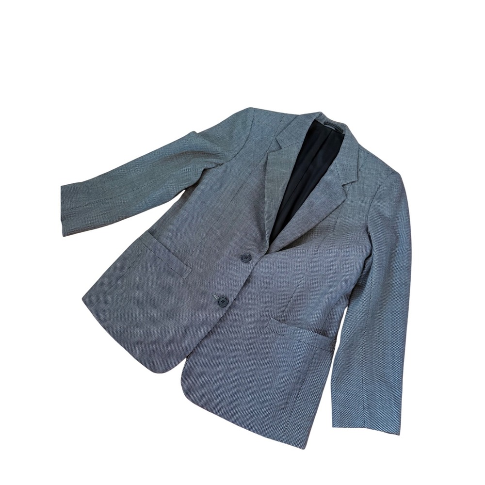 LNC Custom Tailor NYC Grey Micro‎ Check Blazer Jacket Womens